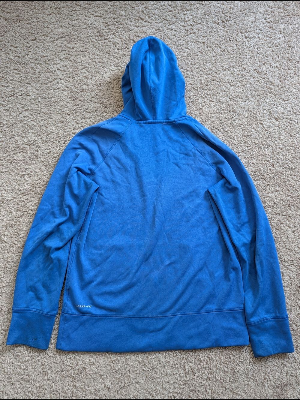 Nike Womens Blue Therma Fit Fleece Activewear Pullover Hoodie Size Large - Picture 2 of 10